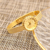INS Small Gold Watch Ladies Watch Retro British Style Movement Wheat Ear Edge Mart Lion   