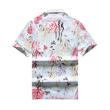 Aloha Shirts Men's Clothes Summer Camisa Havaiana Colorful Printed Short Sleeve Hawaiian Beach Shirts Mart Lion   