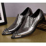 Model banquet wind belt gold dragon head party and wedding men casual dress shoes Mart Lion Silver 41 
