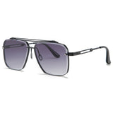 Vintage Big Square Sunglasses Women Goggles Men's Oversize Female Brand Black Eyewear NX Mart Lion gray  