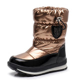 Real Woolen Kids Snow Boots Waterproof Children's Sport Winter Shoes Boys Sneakers Girls Casual Infantil Mart Lion 26 Gold 