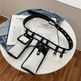 Leather Waist Pack Women Belt Bag Crossbody Bag Adjustable Belt Phone Pouch Chest Bags Girl Hip Fanny Pack Mart Lion   