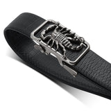 Metal Scorpion Shape 3D Buckle Belts Men's Leather Luxury Brand  Automatic Buckle Punk Belt Designer Belt Animal Mart Lion   