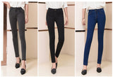  Jeans for Women High Waist Clothes Skinny Gray Black Blue Mom Jeans High Elastic Comfort Denim Pencil Pants Mart Lion - Mart Lion
