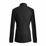 Men's Wool Overcoat Long Suit Woolen Windbreaker Coat Outer Casual Wear Clothing Mart Lion   