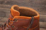 Retro Men Boots Comfortable Casual Leather Boots Mart Lion   