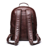 Vintage Leather Backpack men&#39;s travel bag large capacity leather 15.6 inch computer bag backpack fashion  MartLion