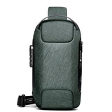  MEN'S Waterproof USB Oxford Crossbody Bag Anti-theft Shoulder Sling Bag Multifunction Short Travel Messenger Chest Pack For Male Mart Lion - Mart Lion