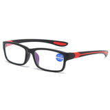 Ahora Ultralight TR90 Reading Glasses Blue Light Blocking Presbyopia Eyeglasses Men's Hyperopia Optical Eyewear +1.0+1.5+2.0+2.5+3 Mart Lion +100 Black Red 