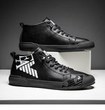 2021 Superstar Fashion Letter Black Print High top Sneakers Men Skateboard Shoes Seasons Comfort Sport Shoes Men zapatos hombre  MartLion