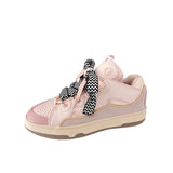 Superstar Pink Sneakers Women Comfort Platform Women's Designer Sneakers Color Lace Cute Casual Board Shoes Mart Lion Pink 2021-6 36 