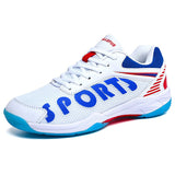 Couples Training Badminton Shoes Lightweight Mesh Volleyball Sneakers Anti skid Breathable Tennis Men's Mart Lion White Black L016 35 