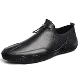 Men's Sneakers Leisure Walking Genuine Leather Shoes Sports Outdoor Footwear Loafers Trainers Mart Lion Black 6 