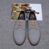 Men Nubuck Leather Casual Shoes Multicolor Suede Trend Single Mart Lion   