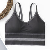 Women Tank Crop Top Sports Camisole Underwear Fitness Top Seamless Yoga Bra Wireless Bralette  Push Up Bras  Mart Lion