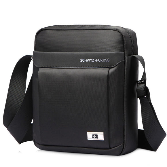  black Oxford Men's Single Shoulder Bag Swiss Waterproof Messenger crossbody bolso hombre bandolera Mart Lion - Mart Lion