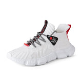 Outdoor Summer White Runing Shoes Ultralight Breathable Men's Sneakers Sock Casual Tide Mart Lion White 719 39 