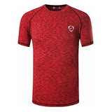 jeansian Sport Tee Shirt T-shirt Running Gym Fitness Workout Football Short Sleeve Dry Fit LSL147 Orange Mart Lion   