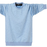 Men's T Shirt Long Sleeve Tshirt Clothing Casual Classic O-Neck Collar T-Shirts Cotton Tops Tees Mart Lion Sky blue M 