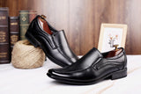 Classic Men Dress Shoes Elegant Formal Wedding Slip on Office Oxford Shoes Mart Lion   