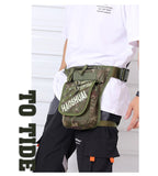  Waterproof Motorcycle Leg Bag For Men's Nylon Fanny Pack Boys Belt Hip Bags Drop Leg Pocket Rider Waist Bags Solid Thigh Bag Male Mart Lion - Mart Lion