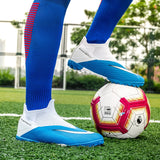 Breathable Mesh Men's Football Shoes TF/FG High-Level Socks After Wear-Resisting Football Sneakers Mart Lion   