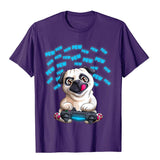 Pew Gamer Pug Funny Video Gaming Pugs Gift Special Men's Top T-Shirts Normcore Cotton Popular Mart Lion   