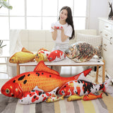 Arrive 20-140CM Cyprinus Carpio Fish Koi Carp Plush Toys Lifelike Stuffed Aquatic Fishes Pillow For Kid Gift Mart Lion   