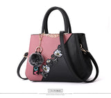 Embroidered Messenger Bags Women Leather Handbags Bags Sac a Main Ladies Hand Bag Female Mart Lion   