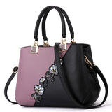 Embroidered Messenger Bags Women Leather Handbags Bags Sac a Main Ladies Hand Bag Female Mart Lion purple 1  