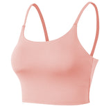 Push Up Sports Women Padded Comfy Gym Bra Underwear Active Wear Workout Fitness Top Black Mart Lion Shrimp pink S 