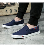 Men's Shoes Casual Canvas Summer Slip-on Unisex Sneakers Flats Breathable Light Black Lovers Shoes Footwear Mart Lion   