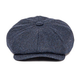 Men's 8 Piece Wool Blend Newsboy Flat Cap Gatsby Retro Hat Driving Caps Baker men's Hats Women Mart Lion   