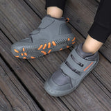 Hiking Boots For Children Canvas Outdoor Sports Shoes Autumn Footwears Non-slip Students Casual Flats Kids Gift Mart Lion Gray 25 Inner 16.7cm 