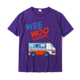 Wee Woo Ambulance AMR Funny EMS EMT Paramedic Gift T-Shirt Summer Male Cotton Tops amp Tees Casual Fitted Mart Lion purple XS 