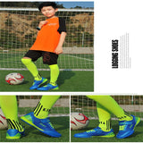 Indoor Turf Soccer Shoes for Kids Mesh Comfort Futsal Child Football Boys Girls Children Football Training Sneakers botas futbol Mart Lion   
