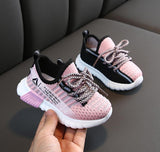 Autumn Kids Shoes Breathable Boys Girls Sport Children Casual Sneakers Baby Running Mesh Canvas Mart Lion Pink 21 