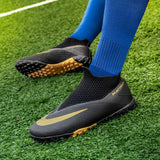 Breathable Mesh Men's Football Shoes TF/FG High-Level Socks After Wear-Resisting Football Sneakers Mart Lion   