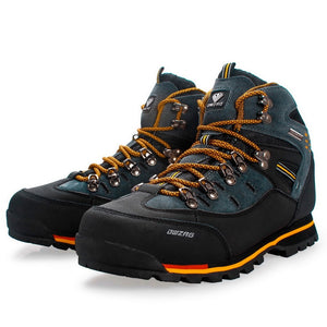  Genuine Leather Climbing Trekking Boots Men's Outdoor High Top Hiking Shoes Waterproof Hunting Boots Mart Lion - Mart Lion