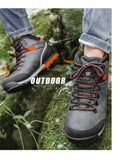 Genuine Leather Climbing Trekking Boots Men's Outdoor High Top Hiking Shoes Waterproof Hunting Boots Mart Lion   
