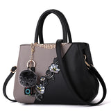 Embroidered Messenger Bags Women Leather Handbags Bags Sac a Main Ladies Hand Bag Female Mart Lion grey 2  