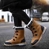 Winter Keep warm Plush Snow Boots Adult Non-slip Casual Waterproof Middle tube Men's