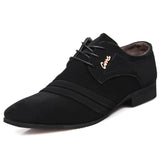 Men's British Trend Casual Shoes Suede Oxford Leather Stitching Zapatillas Flat XL Dance Mart Lion   