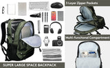  Travel Hiking Backpack 6.5w 6v Solar powered Panel Backpack Multipockets Laptop Bag Unisex Shoulder Bags Sport Rucksack Mart Lion - Mart Lion