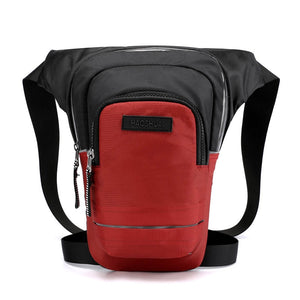 Men's Crossbody Bag Sports Waist Nylon Solid Color Chest Pouch Travel Leg Running Hip Waist Pack Thigh Pouch Mart Lion Red Shoulder Bag  