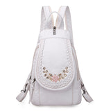 Hot White Women Backpack Female Washed Soft Leather Backpacks Ladies Sac A Dos School Bags for Girls Travel Back Pack Rucksacks Mart Lion C China 