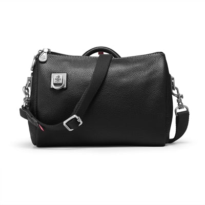 Orabird Women Bucket Bag Crossbody Shopper Purse Soft Genuine Leather Casual Large Capacity Shoulder Handbag for Ladies Mart Lion Black  