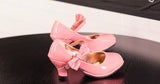 Girls Leather Shoes Autumn Bowtie Sandals Children High Heels Princess Sweet Sandals For Girls Mart Lion   