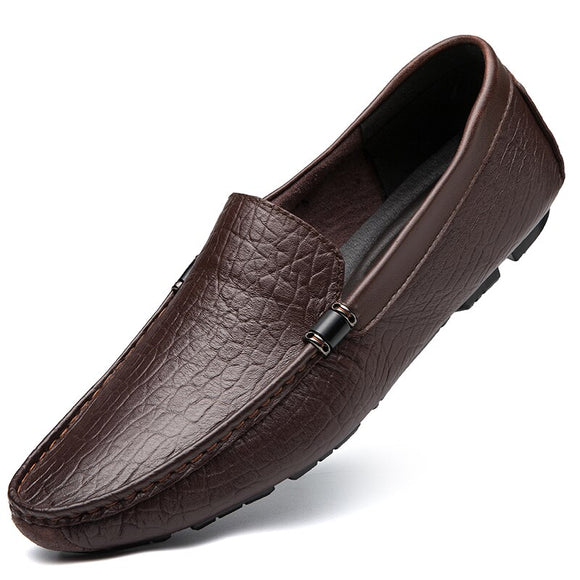 Men's Genuine Leather Shoes Loafers Luxury Casual Moccasin Mart Lion   