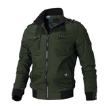 Bomber Jacket Men's Casual Windbreaker Coat Autumn Outwear Stand Slim Military Jacket Mart Lion   